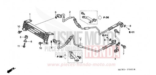 REFROIDISSEUR D'HUILE VFR800A3 de 2003
